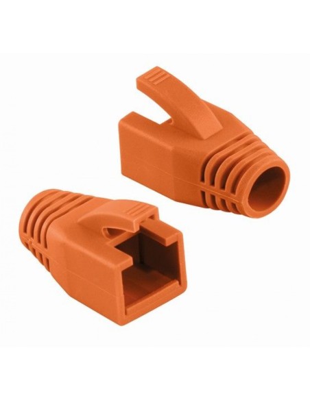 RJ45 Stecker-Schutzkappe, 8mm Kabeleintritt, orange, 10er-Pack - Intellinet 791014