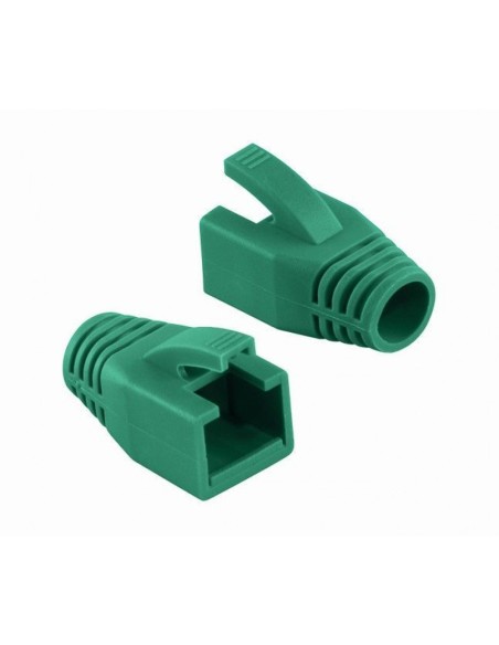 Capot de protection pour plug RJ45, orifice d'entrée 8mm, vert, lot de 10 pièces - Intellinet 790994