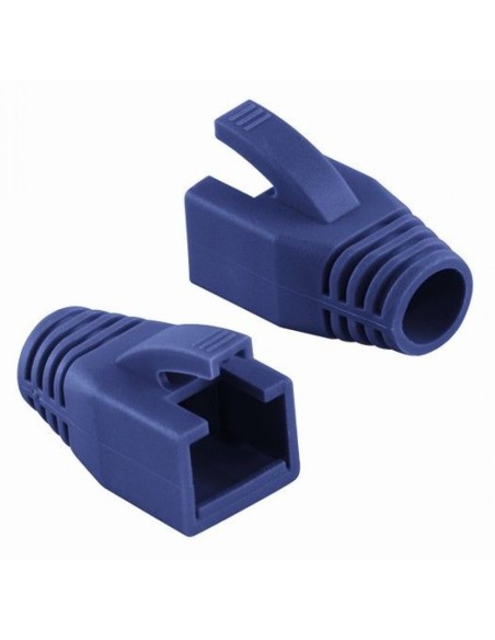 RJ45 plug beschermkap, 8mm kabelingang, blauw, verpakking 10 stuks - Intellinet 790970