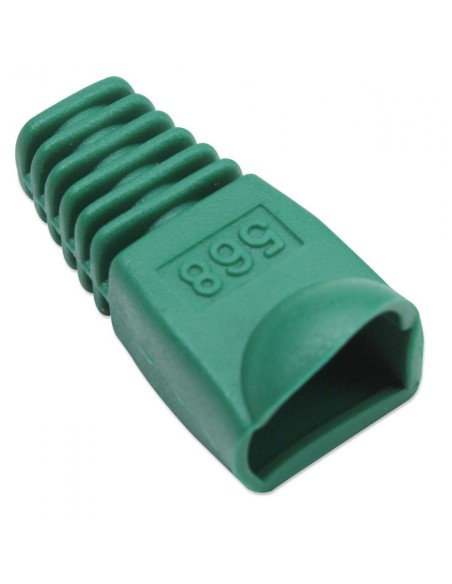 RJ45 plug boot, 6.2mm cable entry, green - Intellinet 504409