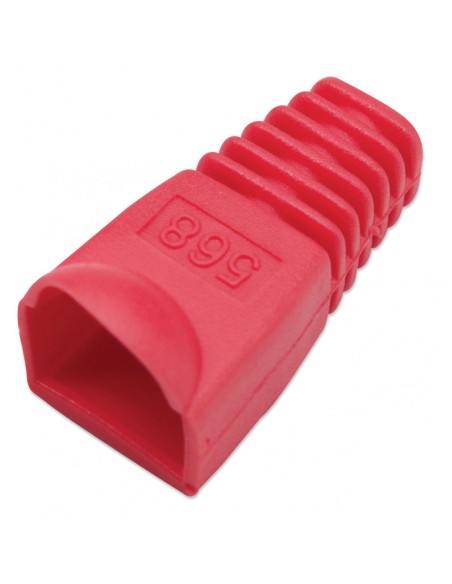 RJ45 plug beschermkap, 6,2mm kabelingang, rood - Intellinet 504379