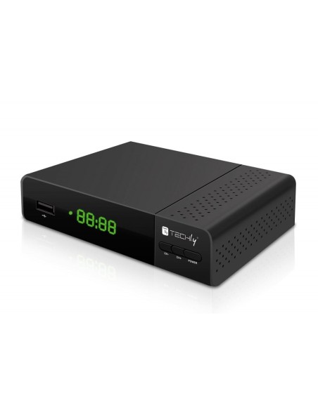 Decoder ontvanger digitale terrestrische DVB-T/T2 H265 HEVC 10bit, display, universele afstandsbediening - TECHLY 360998