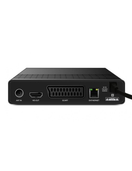 Digital terrestrial decoder receiver DVB-T/T2 H.265 HEVC 10bit with display and universal 2-in-1 remote - TECHLY 360998