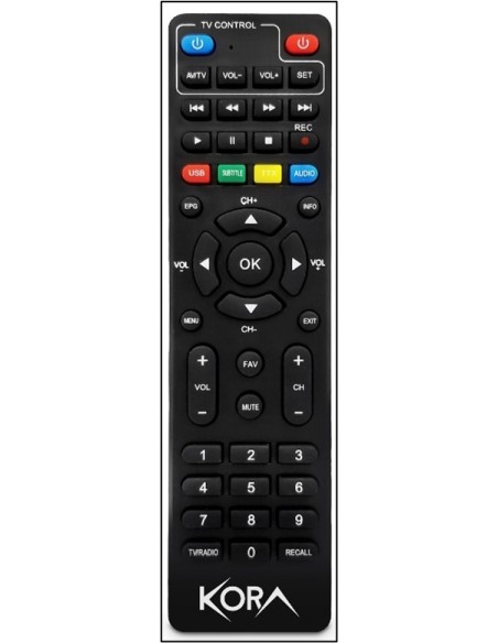 Digital terrestrial decoder IRRADIO KORA DTR-3341 DVB-T2 HEVC H.265 10bit, Full HD, USB player - Kora DTR-3341