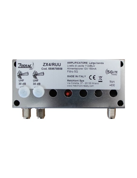 Mastverstärker, 2 Eingänge e 1 Ausgang, UHF, 5G Free, Verstärkung 30 dB - Zodiac ZX4/RUU