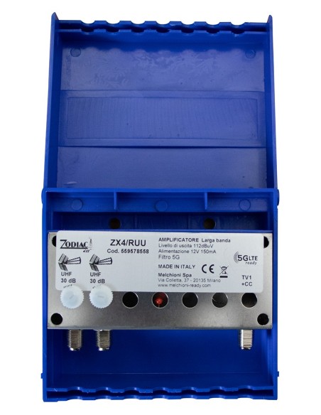 Mastverstärker, 2 ingangen e 1 uitgang, UHF, 5G Free, versterking 30 dB - Zodiac ZX4/RUU