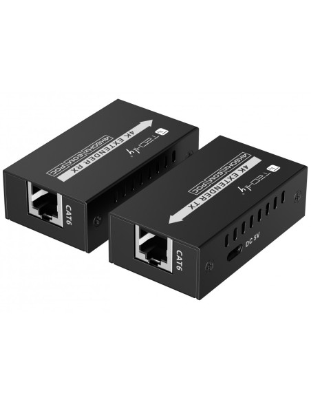 HDMI 4K@60Hz Extender over Cat.6/6a/7 up to 60 m, PoC, HDR10, 600 MHz - Techly 621130