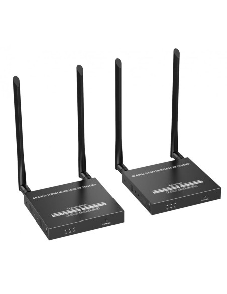 Draadloos HDMI Extender Kit 5 GHz 4K@60Hz tot 50 m, IR pass-back - Techly 368222