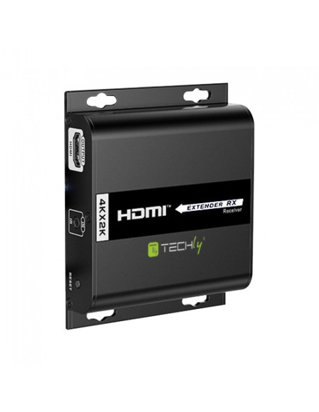 Additional Receiver HDMI Over IP PoE 4K UHD Extender over Cat.6 up to 120 m - Techly 366433