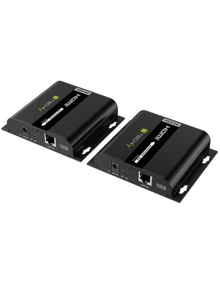 Récepteur Supplémentaire Extender HDMI Over IP PoE 4K UHD sur Cat.6 jusqu'à 120 m - Techly 366433