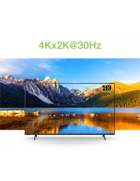 Récepteur Supplémentaire Extender HDMI Over IP PoE 4K UHD sur Cat.6 jusqu'à 120 m - Techly 366433