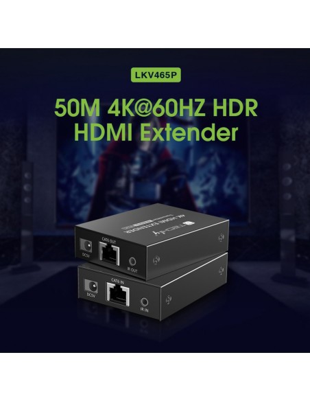 HDMI 4K@60Hz Extender over Cat.6/6a/7 tot 50 m, PoC, 600 MHz - Techly 366587