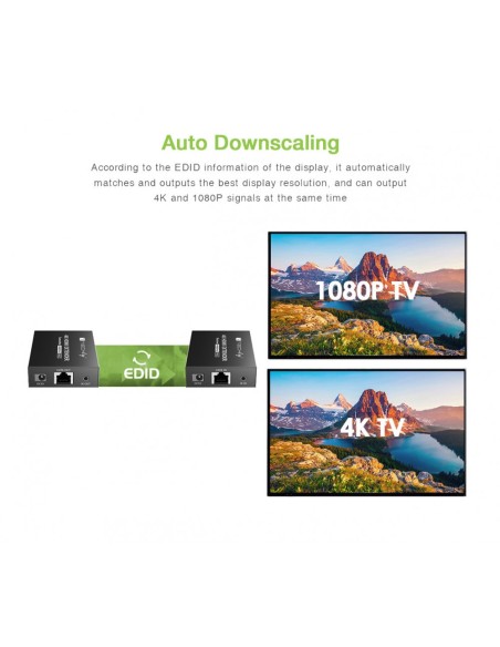 HDMI 4K@60Hz Extender über Cat.6/6a/7 bis 50 m, PoC, 600 MHz - Techly 366587