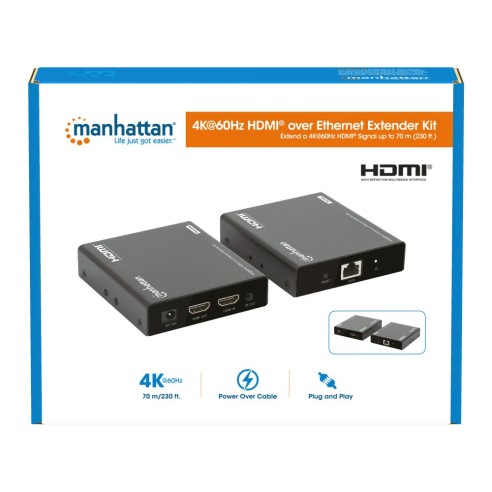 HDMI Over Ethernet 4K@60Hz Extender...