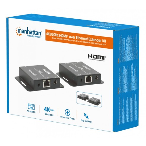HDMI Over Ethernet 4K@30Hz Extender...