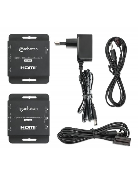 HDMI Over Ethernet 4K@30Hz Extender Kit bis 70 m, 340 MHz - Manhattan 168397
