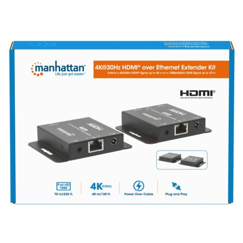 HDMI Over Ethernet 4K@30Hz Extender...