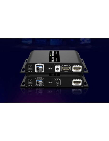 HDMI Glasfaser-Extender bis 40 km, Full HD 1080p@60Hz, IR pass-back - Techly 363616