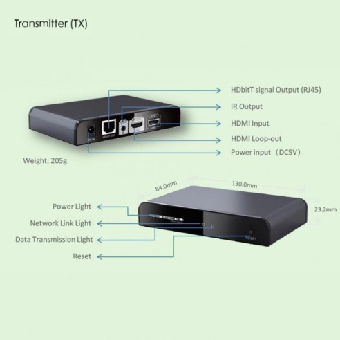 HDMI Extender met IR over Cat.5E/6...