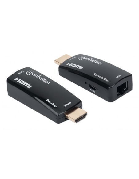 Compact HDMI Over Ethernet 1080p Extender up to 60 m, Micro-USB - Manhattan 207539