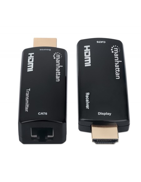 Kompakter HDMI Over Ethernet 1080p Extender bis 60 m, Micro-USB - Manhattan 207539