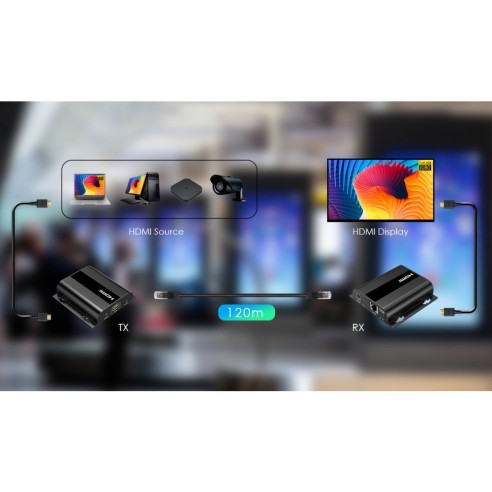 HDMI Extender met IR over Cat.6 tot...