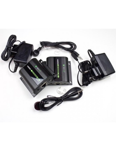 Full HD 3D HDMI Extender with IR over Cat.5E/6/6a/7 up to 60 m, self-adjusting - Techly 020355