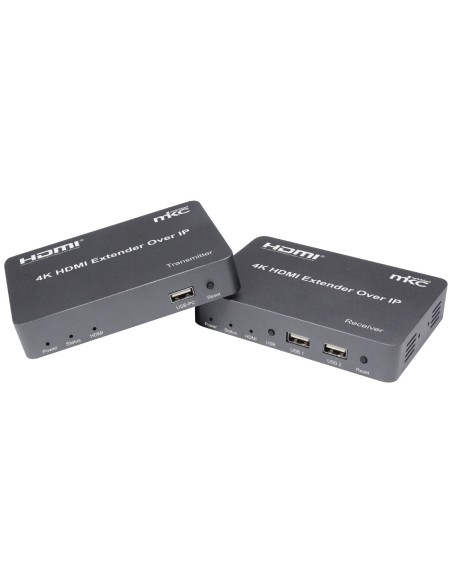 HDMI 4K@30Hz Extender up to 150 m, cascade, KVM, TX+RX Kit - MKC MK-ES150KVM