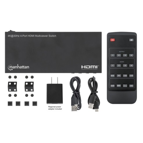 Switch Multiviewer HDMI 4x1 4K@30Hz,...