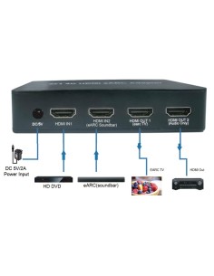 Switch HDMI 2.0 2x1 4K@60Hz... 2