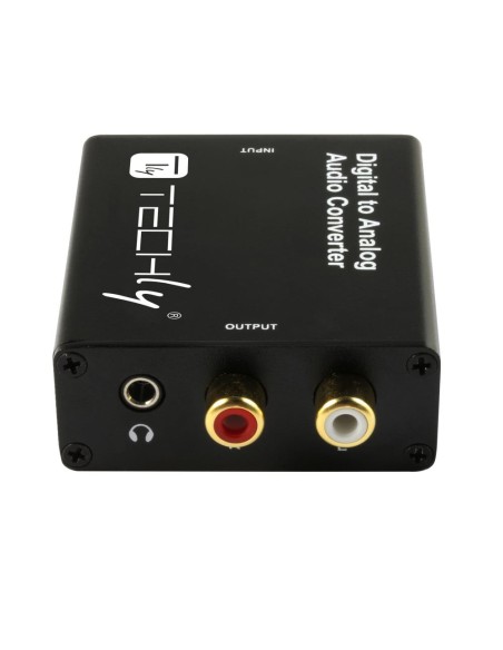 Digitale Toslink/SPDIF naar analoog stereo RCA en 3,5 mm jack audioconverter - Techly 361643