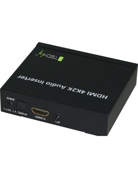 HDMI 4K2K Audio-Embedder mit S/PDIF optischem und 3,5-mm-Klinken-Eingang, Dolby/DTS - Techly 103687
