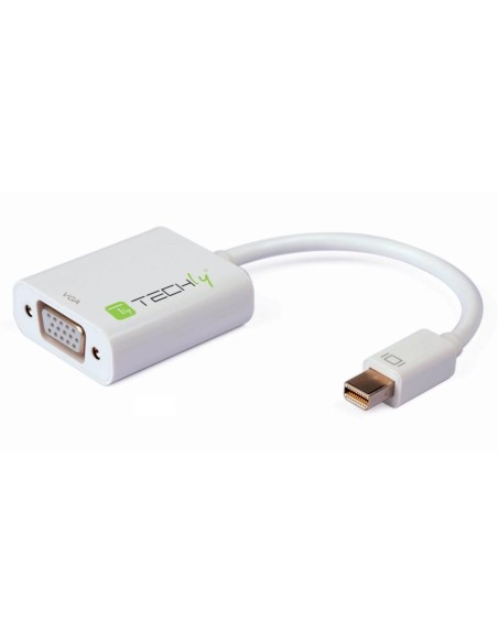 Adaptateur Mini DisplayPort/Thunderbolt 1.2 vers VGA actif, WUXGA 1920x1200, blanc - Techly 302891