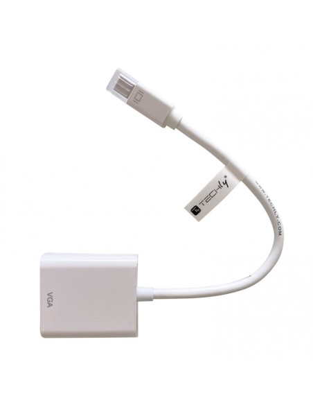 Actieve Mini DisplayPort/Thunderbolt 1.2 naar VGA adapter, WUXGA 1920x1200, wit - Techly 302891