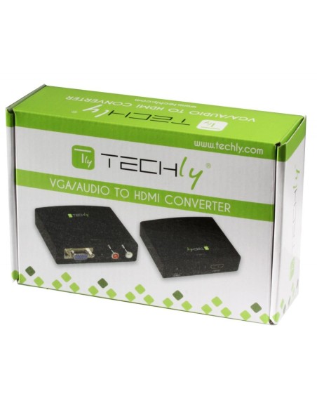 VGA und Stereo R/L Audio zu HDMI Konverter, Full HD 1080p, mit Netzteil - Techly 301627