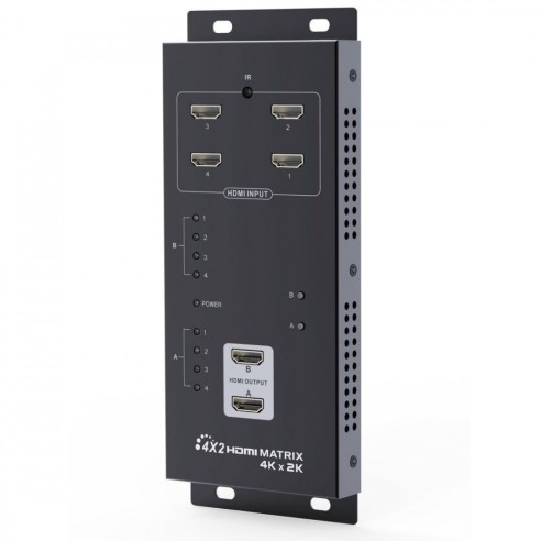 HDMI 1.4 Matrix with 4 inputs and 2...