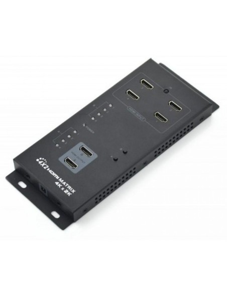 Matrice HDMI 1.4 avec 4 entrées et 2 sorties, 4K UHD, 3D, Deep Colour 12 bit et sortie audio analogique - Techly 309883