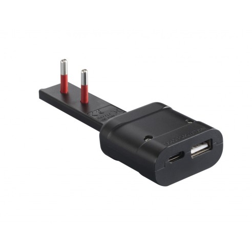 Ultraplatte adapterstekker 10A/USB...