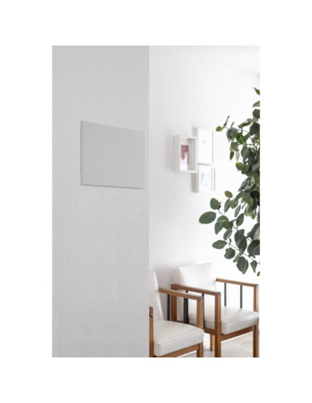 Façade ultra-mince 11 mm pour tableau Essenza, 12 modules (1x12), blanc, IP40, avec bornier - Elettrocanali EC63212CE