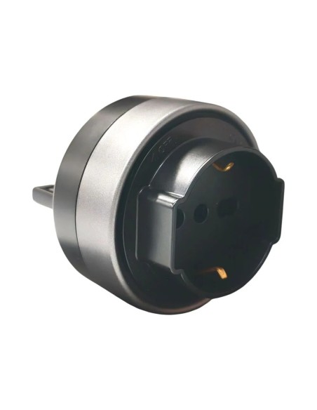 Prise Schuko, pour système sur rail « plug & play », noire, 16 A - Ettroit ETB2102