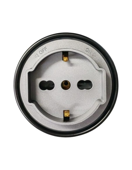 Schuko-stopcontact, voor plug-and-play-railsysteem, grijs, 16 A - Ettroit ETG2102