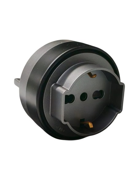 Enchufe Schuko, para sistema de riel «plug&play», gris, 16 A - Ettroit ETG2102