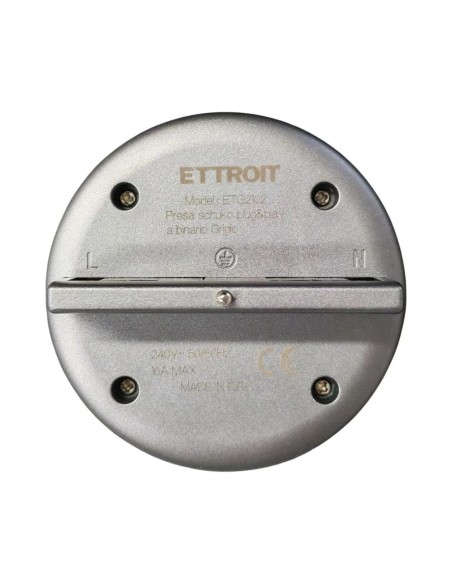 Enchufe Schuko, para sistema de riel «plug&play», gris, 16 A - Ettroit ETG2102